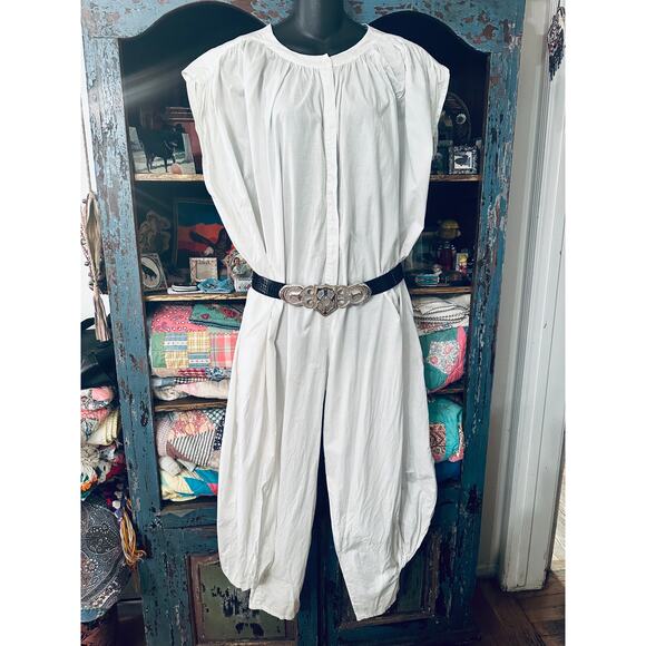 RARE VINTAGE DIANNE B. FOR CYGNE DESIGN AVANT GARDE COTTON JUMPSUIT S - Picture 1 of 10